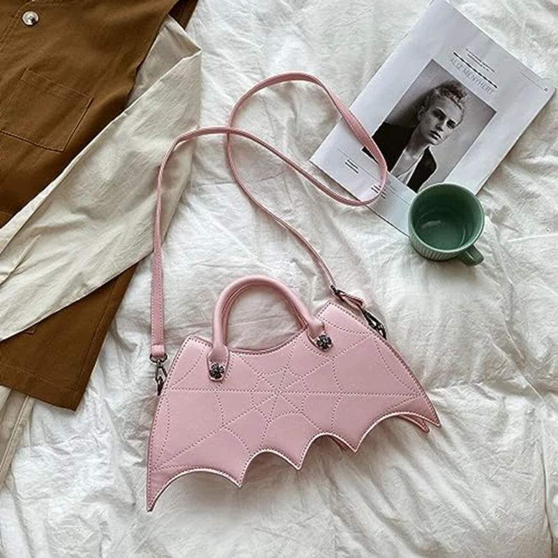 

Bat Handbag For Women Crossbody Satchels Fashion Creative Spoof Fun Halloween Personality Girl Trend Pu Leather Messenger Bag