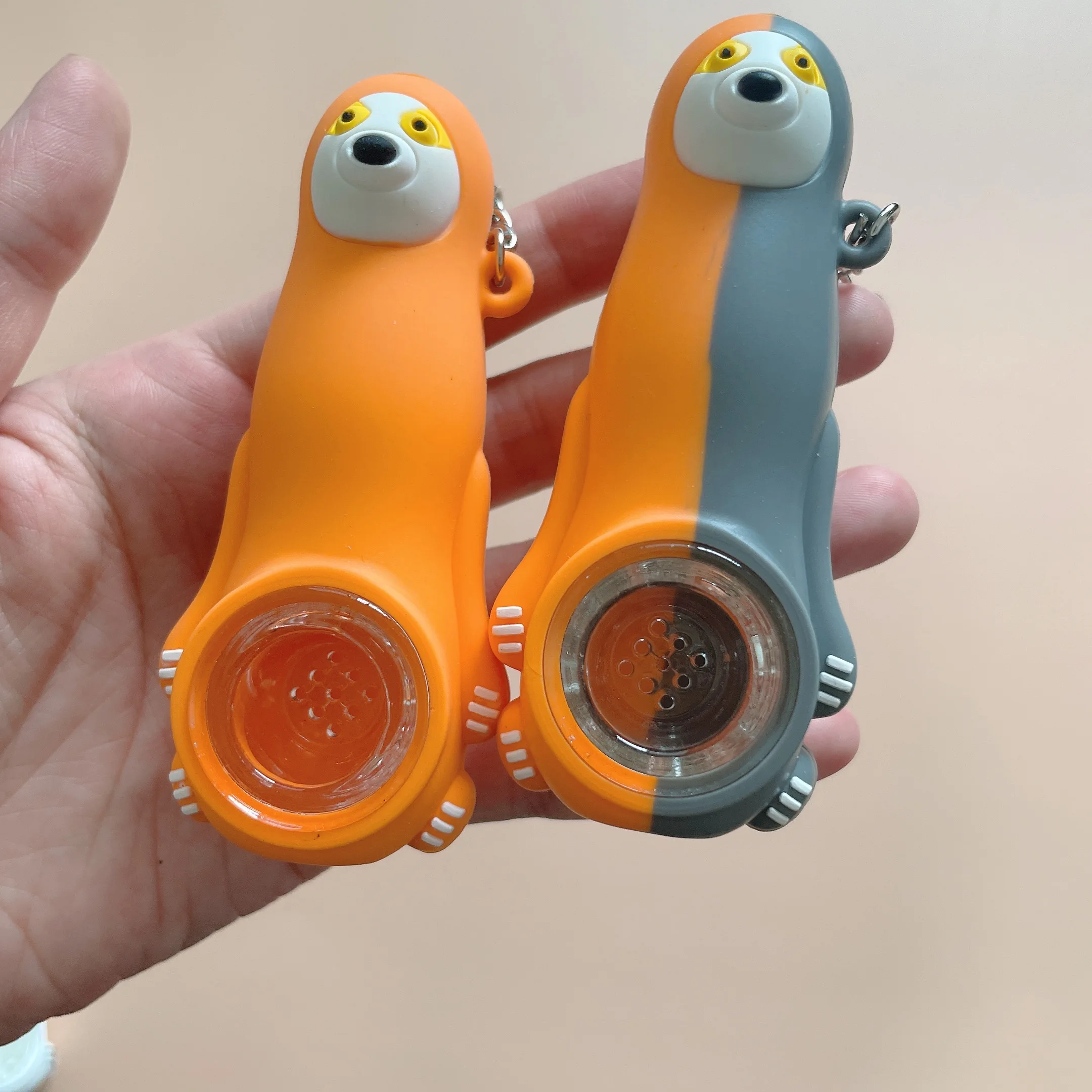 

Smoking Silicone Keychain Pipe Sloth Pipe 4 Inch