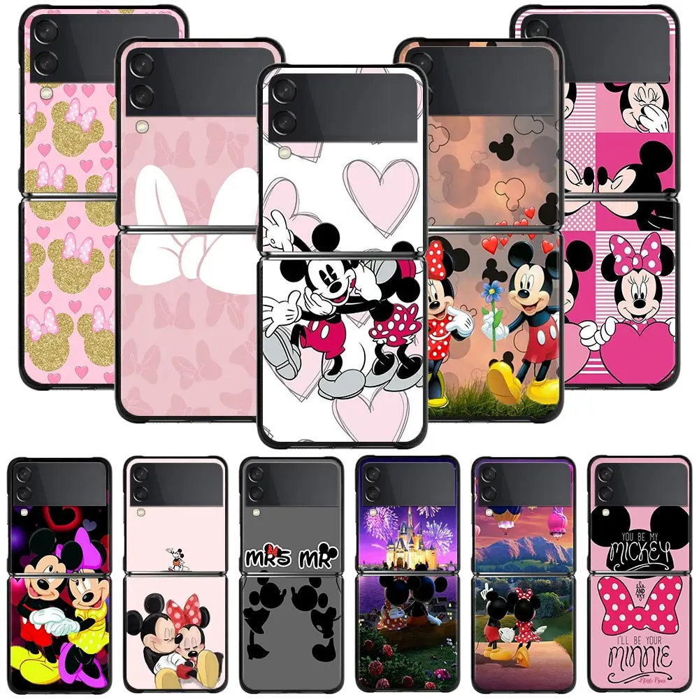 

Minnie Mouse Phone Case For Samsung Galaxy Z Flip3 5G Smartphone Cases Hard PC Funda for Samsung Z Flip 3 zflip Capa Balck Cover