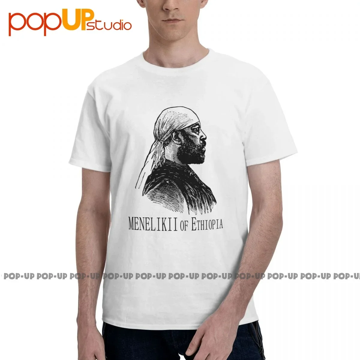 Футболка с надписью Pop Menelik Of Эфиопия регги растафари раста Африканский Боб Марли