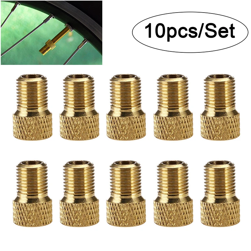 

10Pcs Valve Adapter Pump Convert Presta To Schrader Copper Valve Gas Nozzle