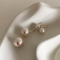 simple rainbow ab color faux pearl drop earring for women oversized small pearls hanging dangle earrings office lady jewelry