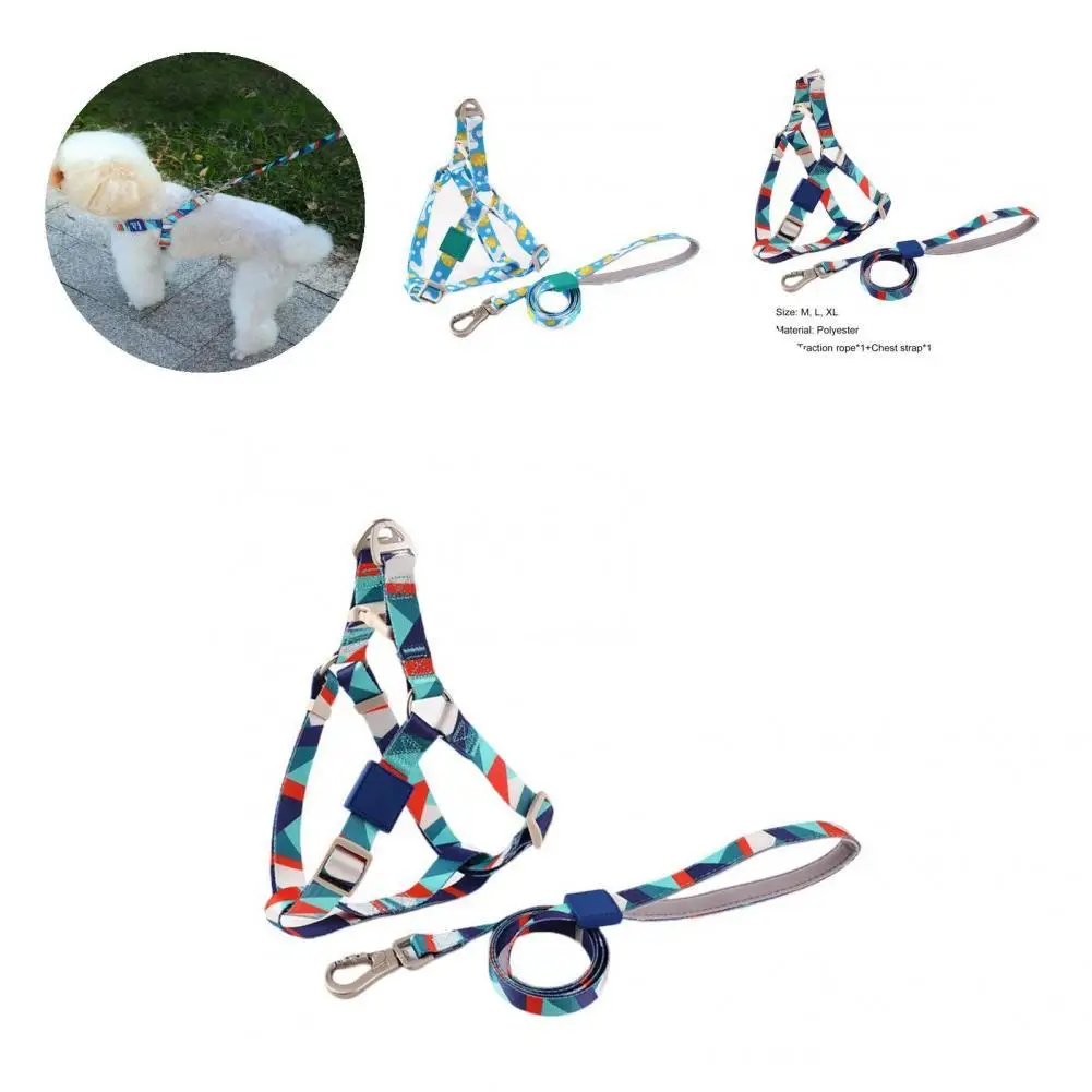

Eco-friendly Pet Chest Strap No Pilling Portable Dog Harness Leash Rope Set Puppy Harness Pet Chest Strap