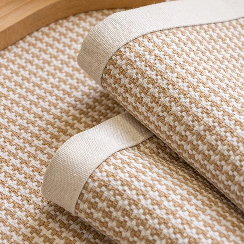 Хлопковое льняное покрывало для дивана нескользящее джутовое диванной подушки