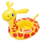 Детское сиденье для бассейна, милый надувной круг для купания, круг для плавания с двойной ручкой, для бассейна и ванны для малышей