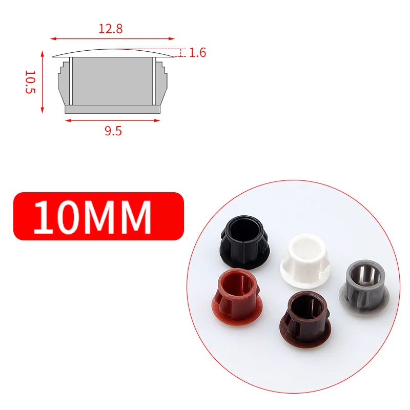 

10 шт., заглушка с защелкой отверстий 5 мм ~ 80 мм, круглые пластиковые заглушки, вставки для трубок