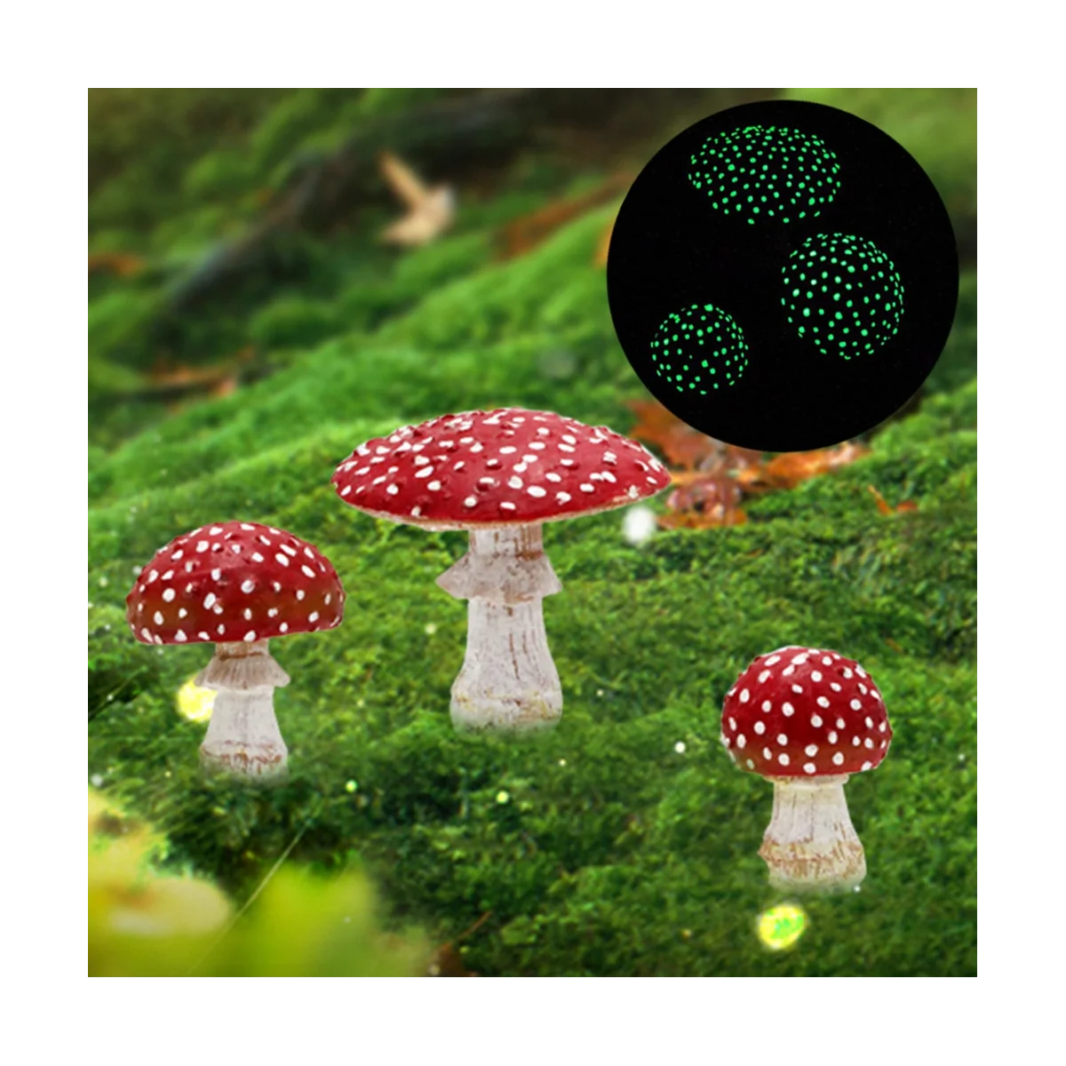 3 шт./набор мини грибы из смолы