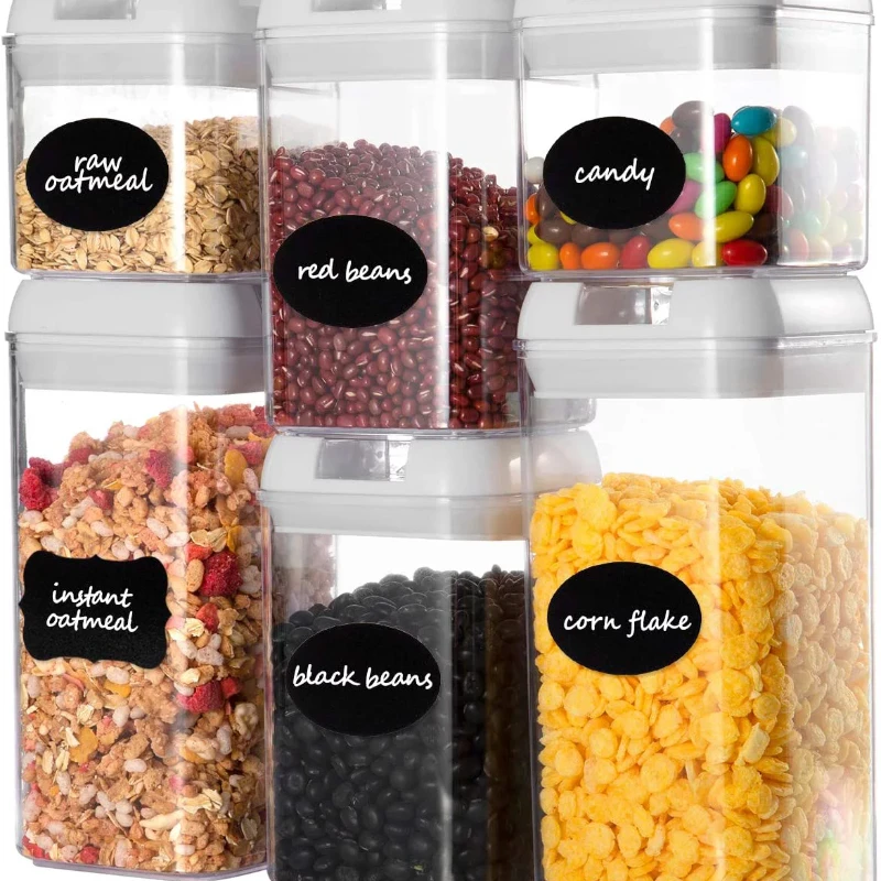 

Kitchen Food Storage Containers Set, Kitchen Pantry Organization and Storage with Easy Lock Lids, 6 PCS