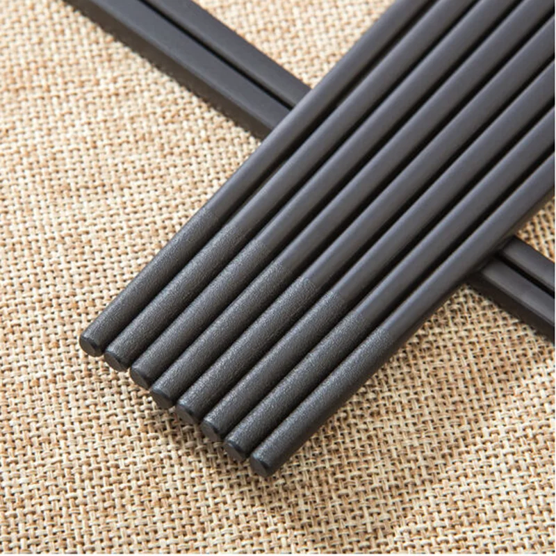 

10 pairs 27cm Eco-friendly chop sticks quality plastic chopsticks resin black chopsticks