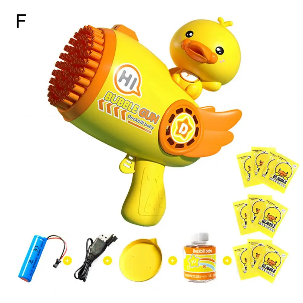 

Stylish No-spill Automatic Duck Bubble Maker Bubble Toy Portable Use Easily