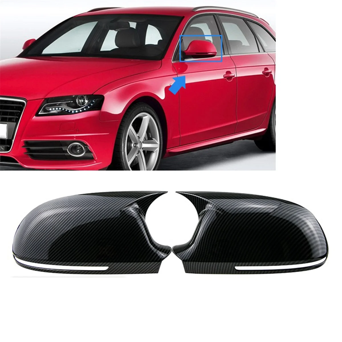 Крышка боковых зеркал автомобиля крышка зеркала заднего вида для Audi A4 A5 B8 A3 8P A6 C6