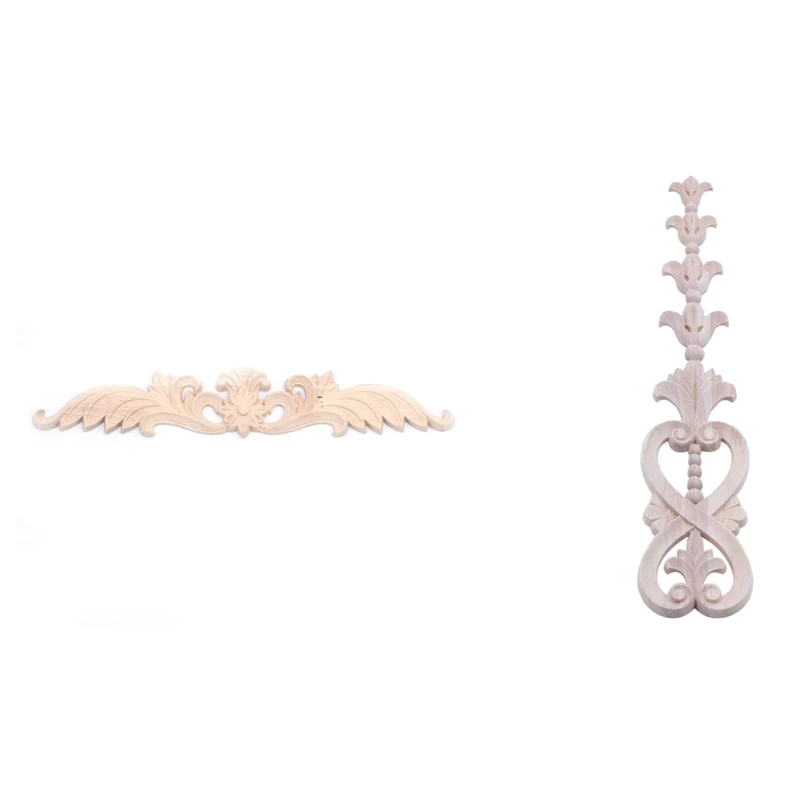 

2 шт., декоративные аппликации из резины и дерева, 24, 5 х4, 5 см и 36 х7 см