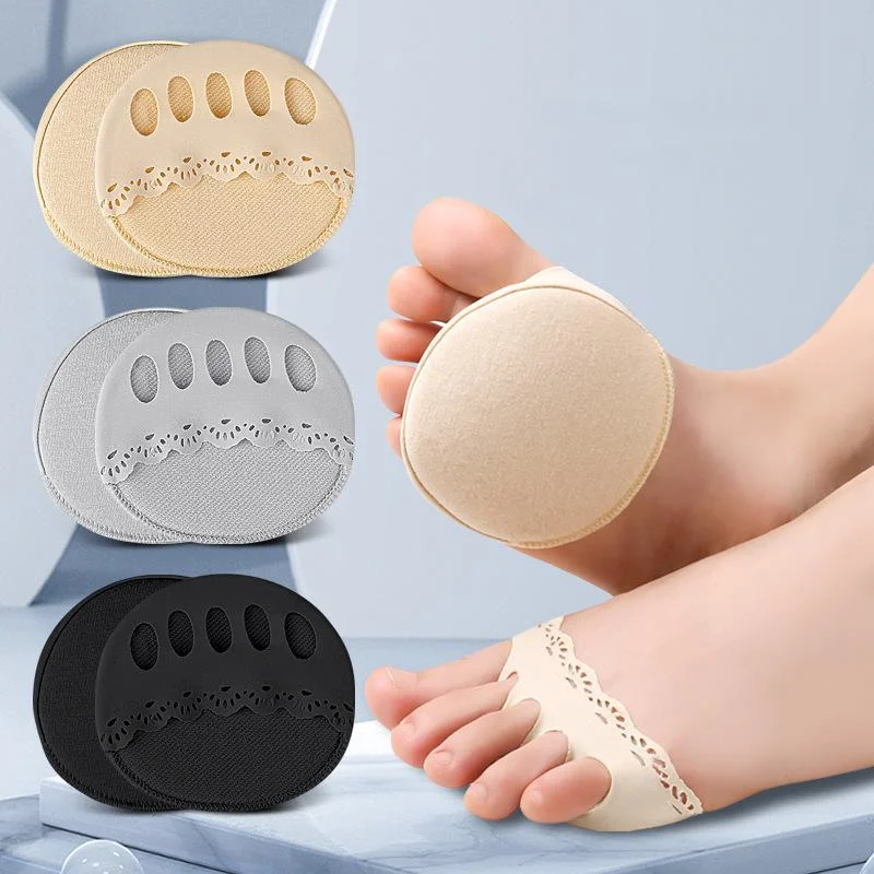 

2pcs Five Toes Forefoot Cushions Pads Half Insoles Calluses Corns Foot Pain Care Absorbs Shock Socks Toe Metatarsal Pad Inserts