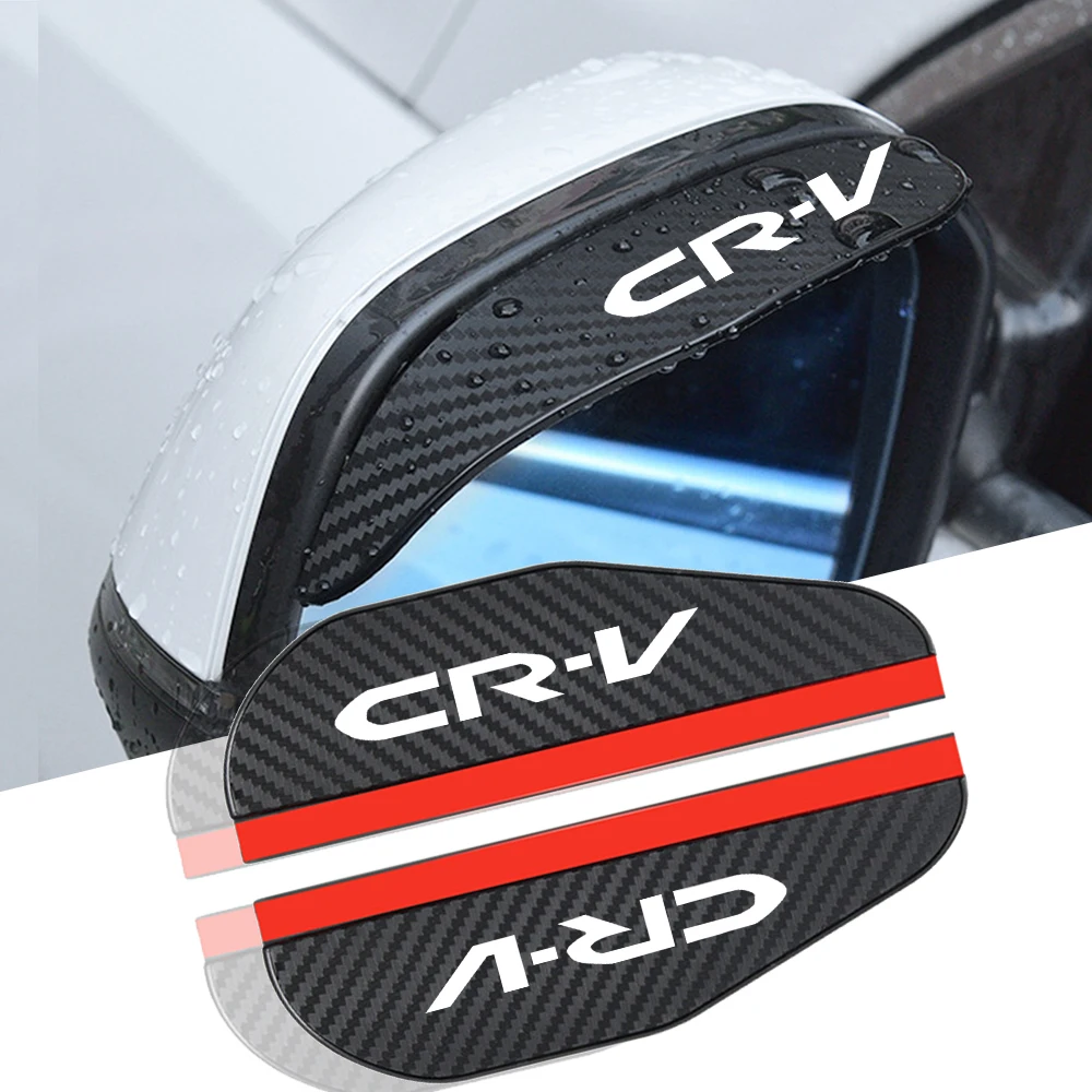 

2pcs car Rearview mirror Carbon fiber Rain For Honda CRV CR-V Car Accessories