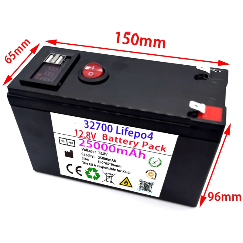 

Новинка 2022, литиевая аккумуляторная батарея LiFePO4 32700, 12,8 В, 70 А/ч, порт со встроенным зарядным устройством 5 В, 12,6 А, USB, Android, Apple порт, В, 3 А