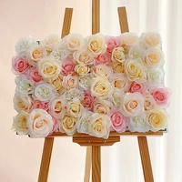 40x60cm artificial flower wall panel silk rose flowers 3d backdrop wall for wedding decoration home party backdrops baby shower