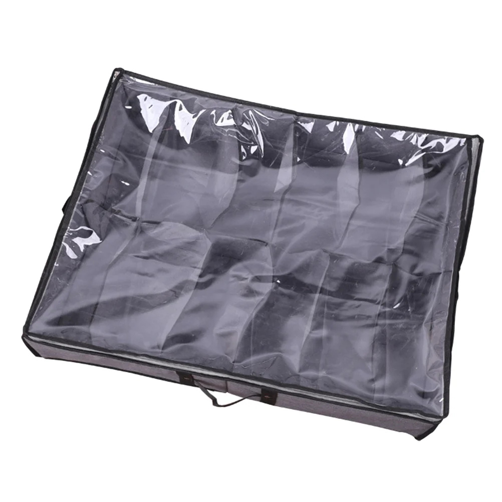 

Under Bed Shoe Bag Transparent Shoes Storage Container Home Foldable Shoes Bag
