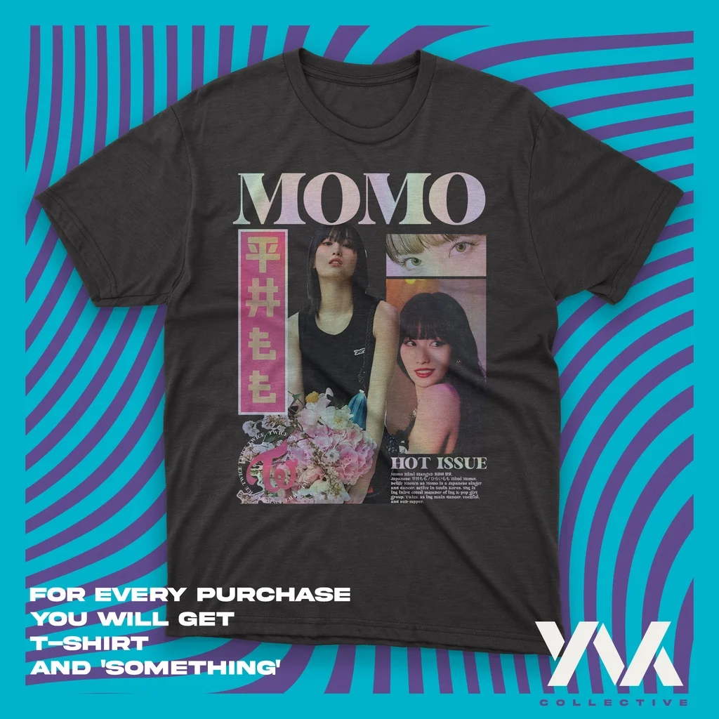 Футболка MOMO с надписью double KPOP |