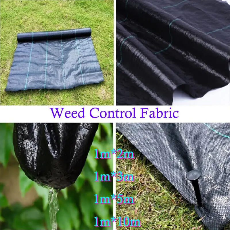 Черная мембранная крышка садовая барьерная ткань для сорняков газон домашнее