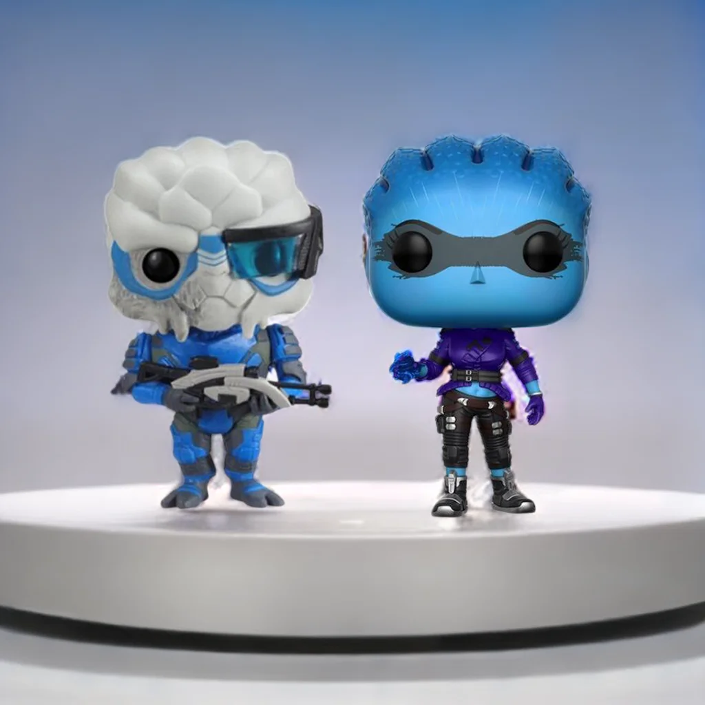 Массовый эффект персонаж GARRUS & PEEBEE 10 см виниловые экшн-Фигурки игрушки