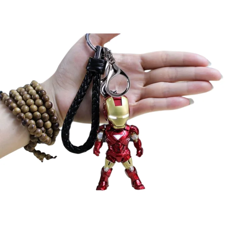 

Marvel animation peripheral cool and handsome iron man key chain pendant creative luminous car personality pendant wholesale