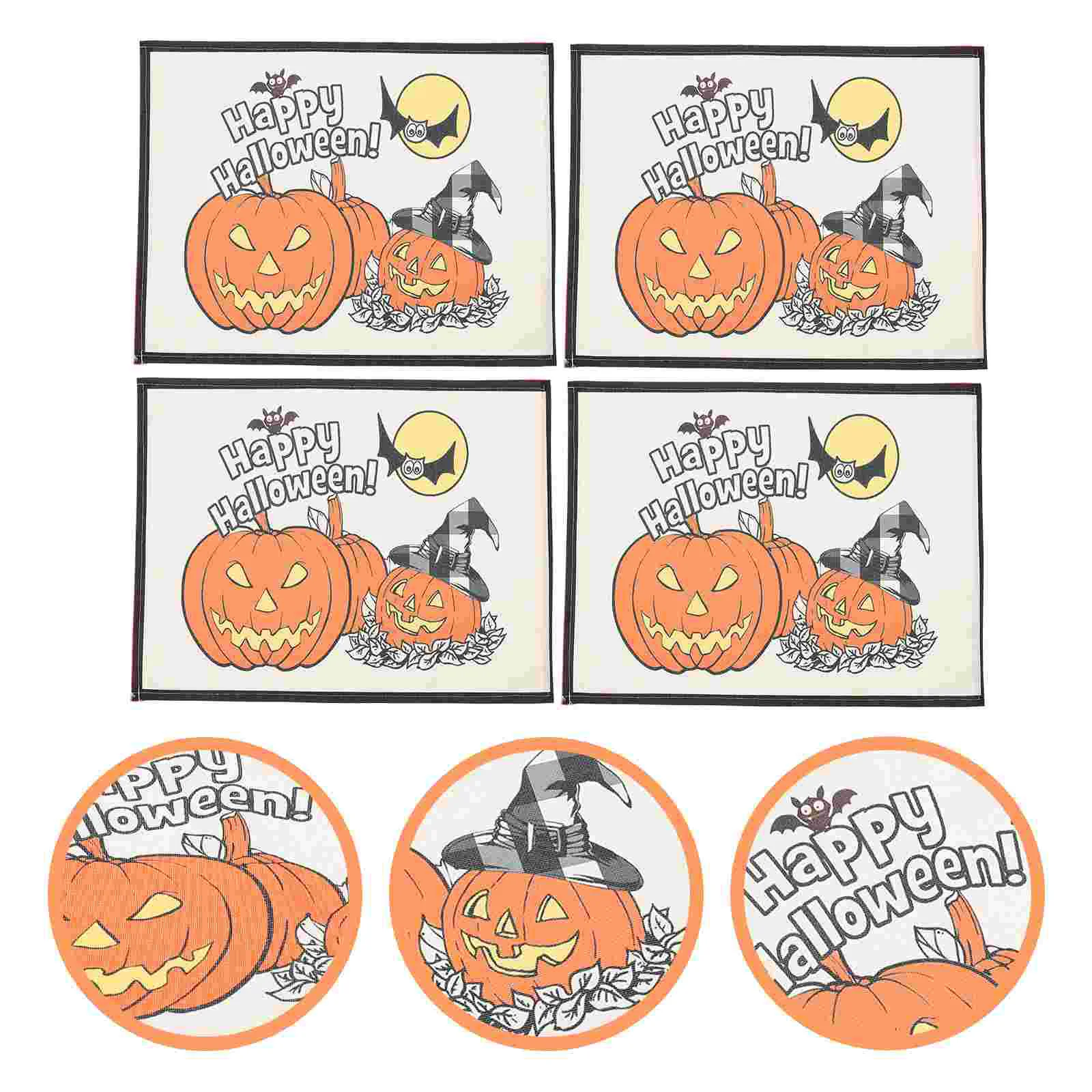 

Tableplacemats Mat Mats Placemat Pumpkin Dining Party Hot Runner Heat Happy Coaster Fall Cover Cup Pad Decor Pads Dish