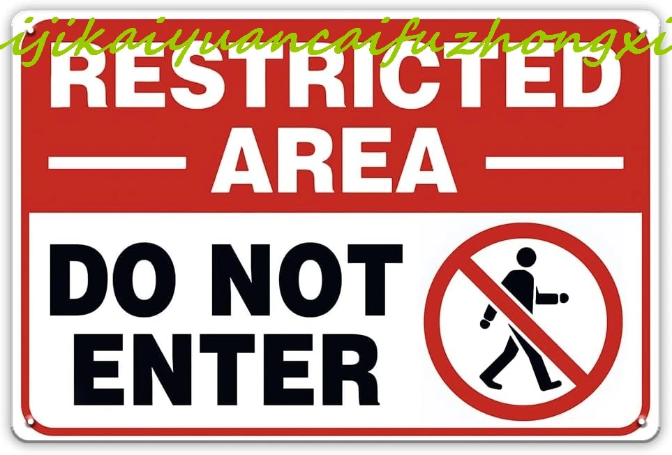 SJKY Не входные знаки — 12 x 8-дюймовый металлический знак вход для улицы двери