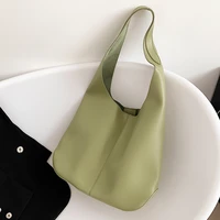 veryme women casual large capacity shoulder bag fashion solid color soft pu travel tote pack simple design female purse handbags