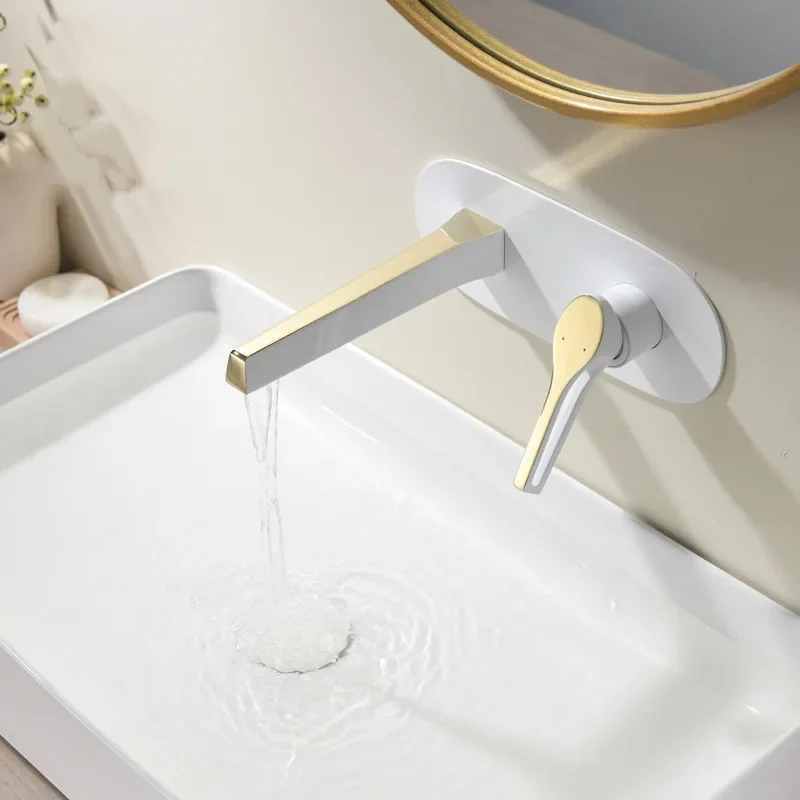 Новый смеситель для раковины горячей и холодной воды настенный латунный