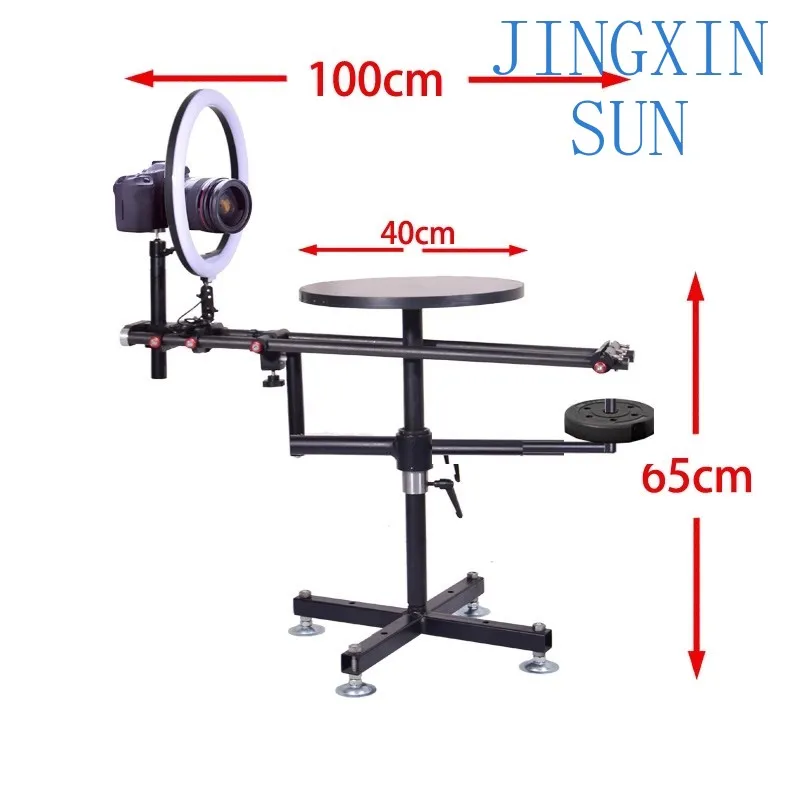 Фото Вращающаяся платформа JingYing с нагрузкой 80 кг, 40 см, для вертикальной съемки товаров, 360-градусный поворотный стол для фотостудии №3