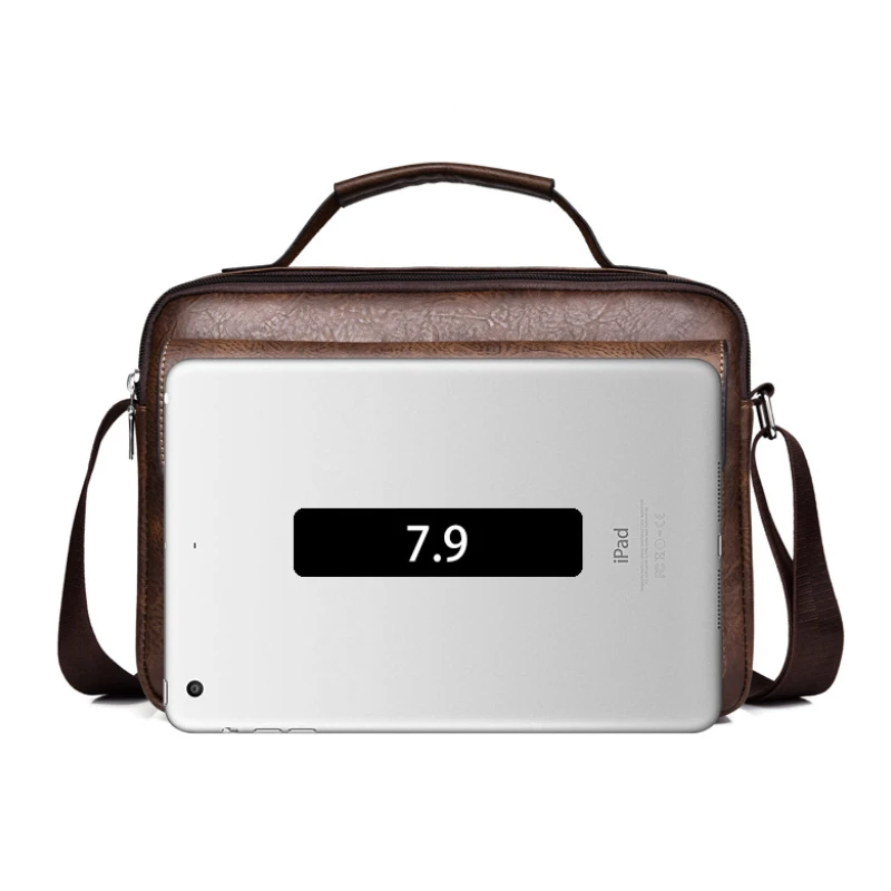 Luxury Brand Men's designer bag Vintage Shoulder Bag PU Leather Messenger Bag Fashion Crossbody Bag Male Handbag For IPAD bolsos