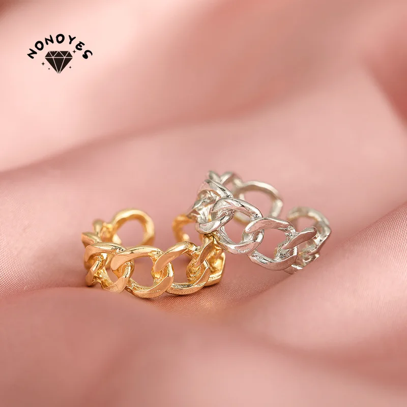 

Nonoyes Korean Fashion WomAn Cutout Geometric Adjustable Ring Girl Simplicity Lovely Tail Ring Party Jewelry Gift Wholesale