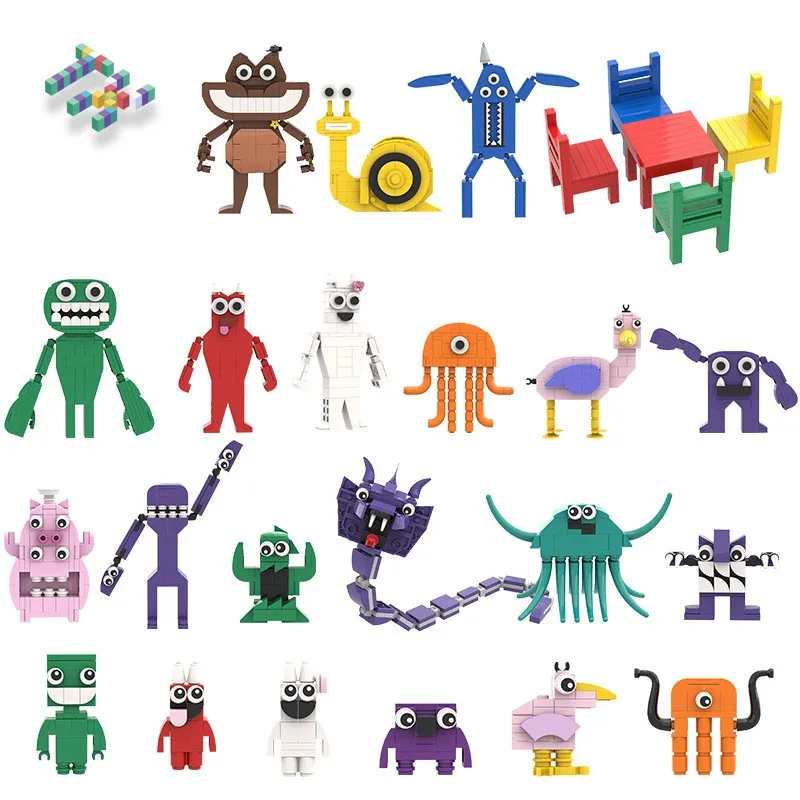 

MOC Building Blocks Animal Monster Snail Octopus Snake Suit Table and Chair Assemble Bricks Friends Play Games Toys for Girls