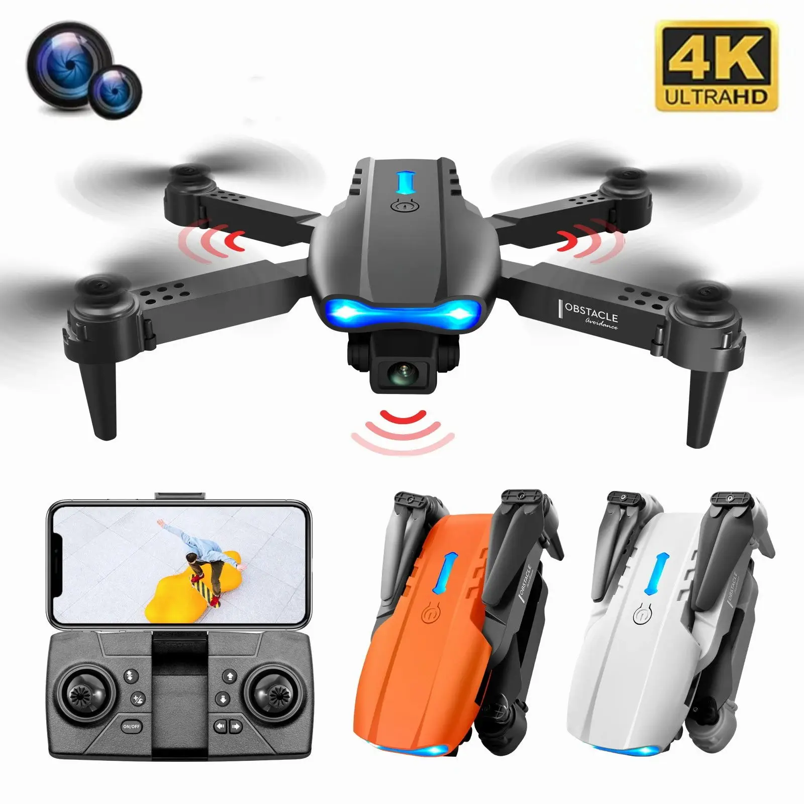E99 складной Дрон 4K HD Двойная камера фиксированная высота четырехосевой летательный аппарат с дистанционным управлением