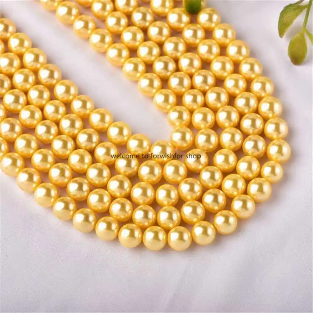 

Pearl Jewelry Diy Accessories Material Yellow Shell Beads Long Chain Charm Jewelry Semi-finished Products For Sale
