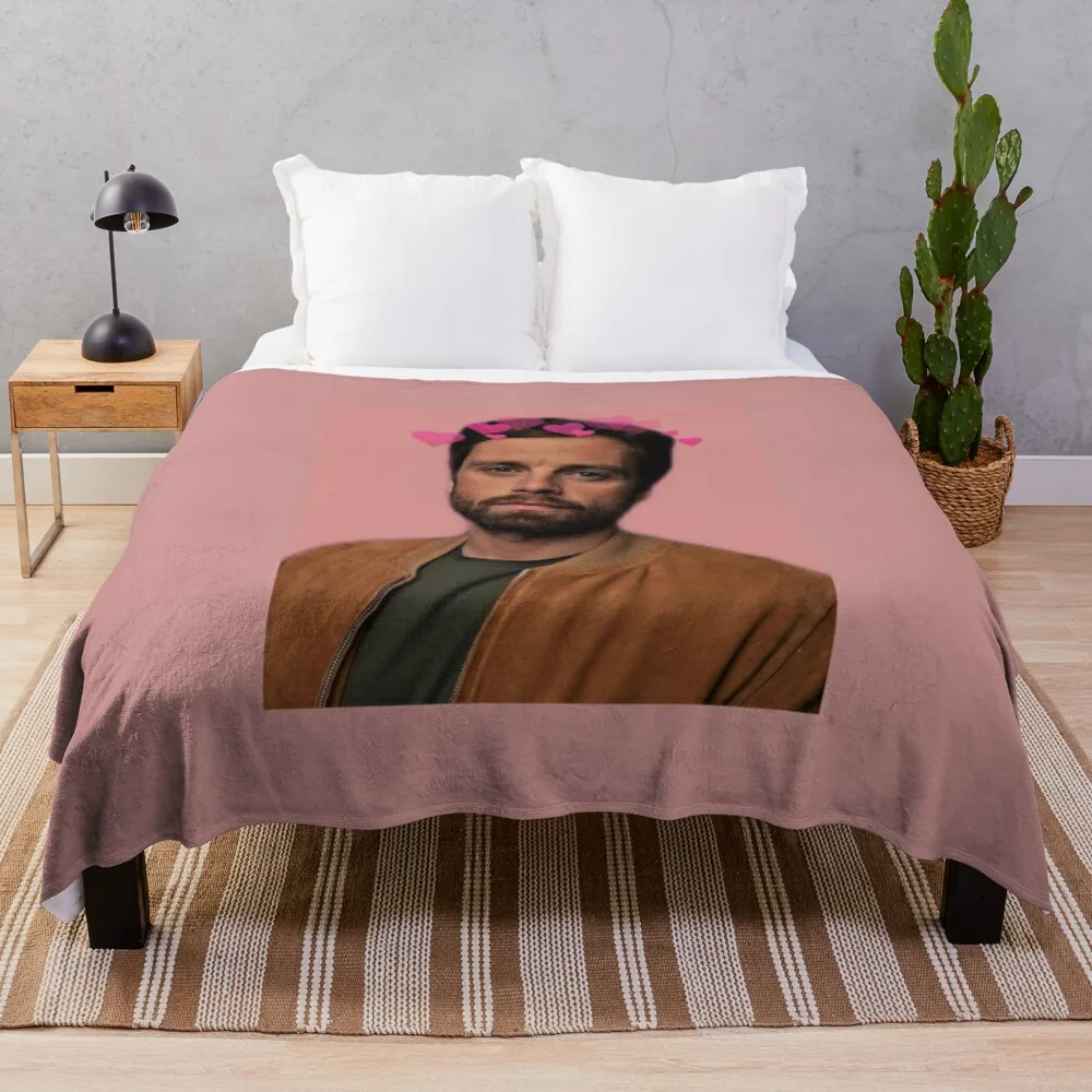 

Sebastian Stan Throw Blanket Nap Blanket Hair Blanket