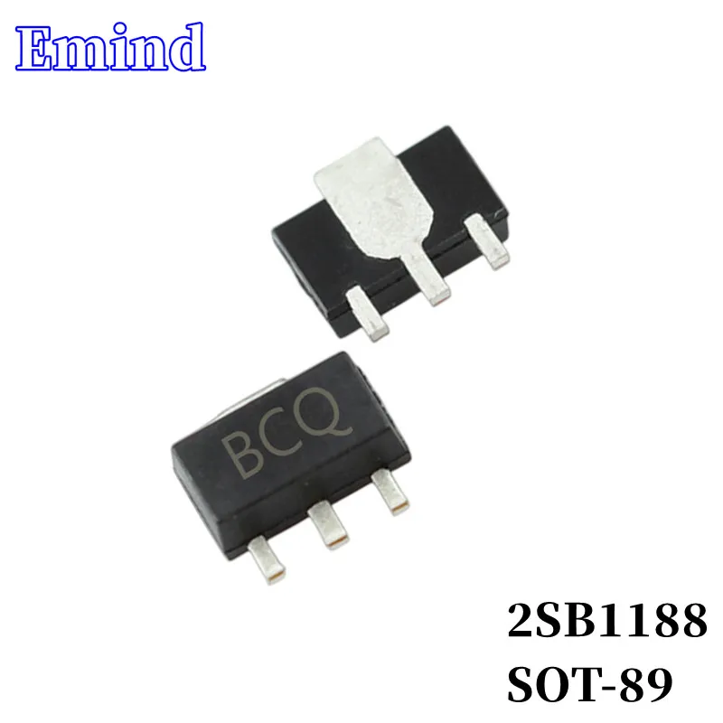 

100Pcs 2SB1188 SMD Transistor Footprint SOT-89 Silkscreen BCQ Type PNP 32V/3A Bipolar Amplifier Transistor