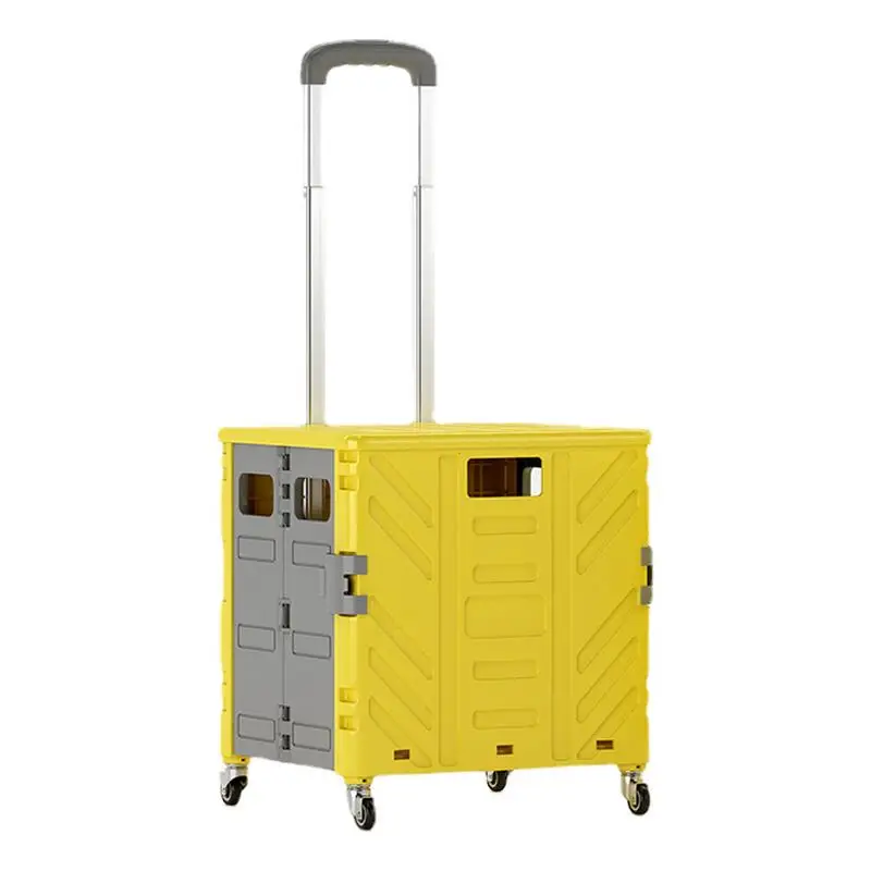 

Portable Folding Cart Supermarket Shopping Cart Multifunctional Portable Food Basket Trolley Cart Household Trolley Car