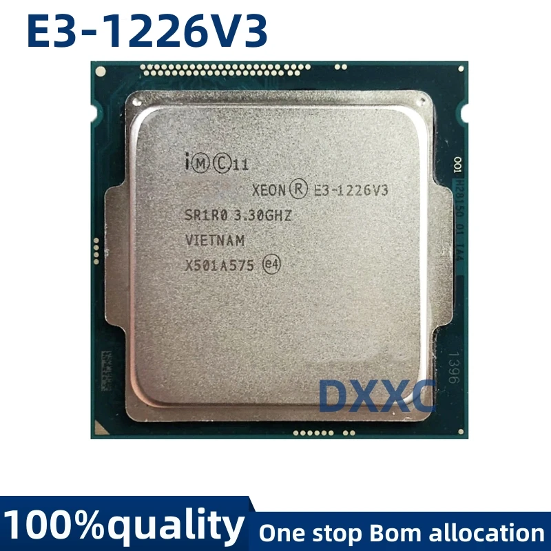 

For Xeon E3-1226V3 E3 1226V3 3.3 GHz Quad-Core Quad-Thread CPU Processor L2=1M L3=8M 84W LGA 1150