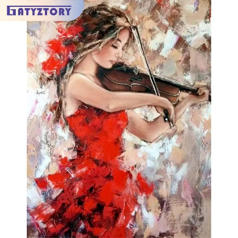 

GATYZTORY Diamond Painting Full Square New Arrival Girl Diamond Mosaic Portrait Embroidery Home Decoration