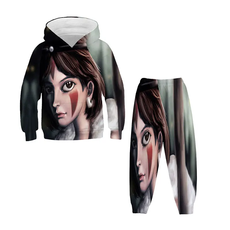 

Children's autumn clothing set sweater and pants 2-piece set princess single animation print boy fashion 2022