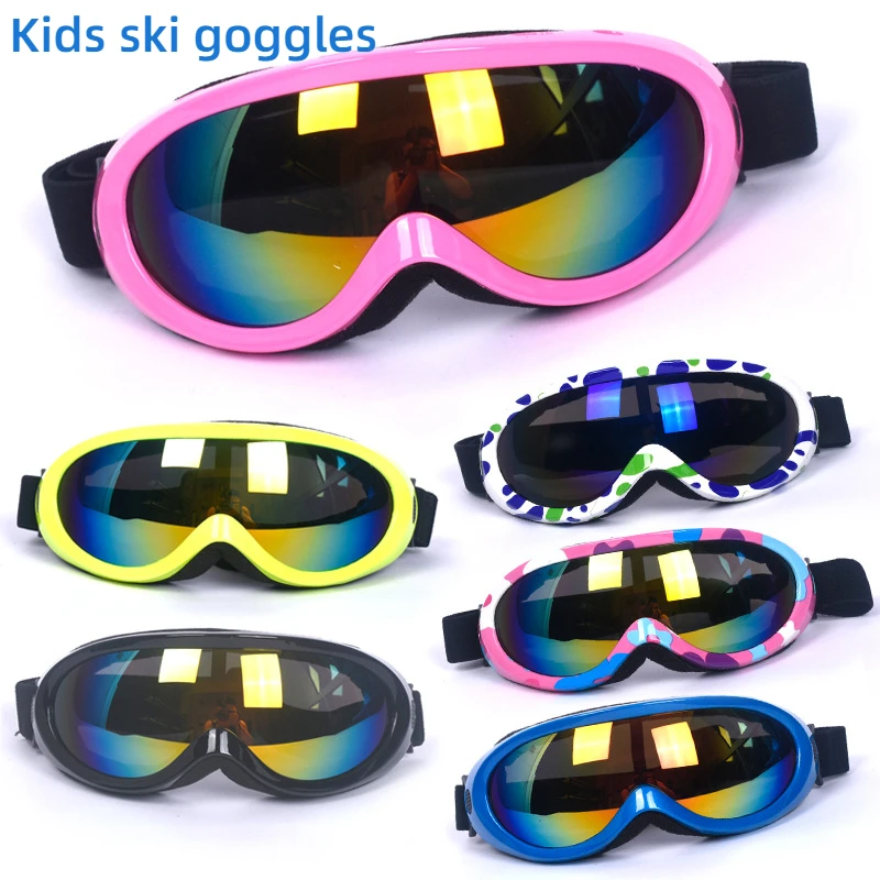 Kids Ski Snowboard Goggles for Children UV400 Double Layer Anti-fog Boy Girl Spherical Lens Big Snow Skiing Glasses Snow Goggle