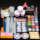 Набор для акриловых ногтей, полный набор для маникюра, акриловая пудра, 3D акриловый лак, жидкость, искусственные ногти, набор инструментов для дизайна ногтей