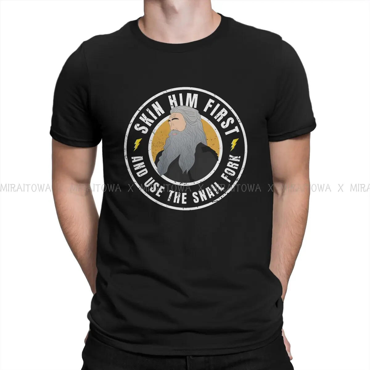 

Our Flag Means Death Rhys Darby TShirt for Men Blackbeard Essential Soft Leisure Tee T Shirt Novelty Trendy Fluffy