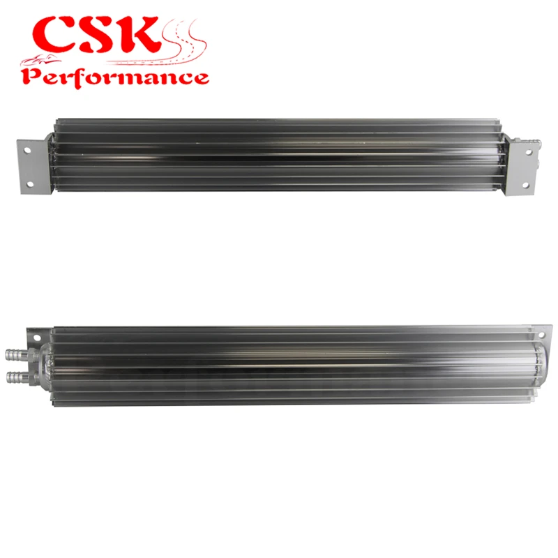 

Universal 18'' Aluminum Dual Pass Finned Transmission Oil Cooler Kit Silver