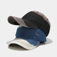 unisex baseball cap men washed denim sun hats patchwork pattern womens cap design snapback hip hop trucker hat casual gorras