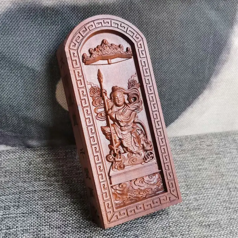 Молния strike jujube деревянный маркер, тисненый Маршал Zhongtan, маркер Nezha, маркер Nezha three Prince
