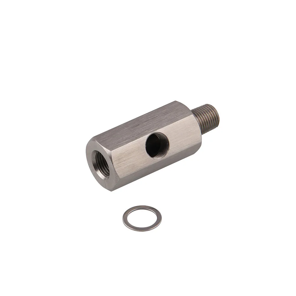 

Oil Pressure Sensor Tee 1/8''NPT to Adapter Fitting Turbo Supply Feed Line Gauge