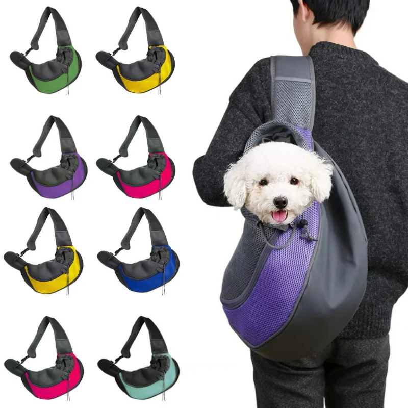 Mesh Oxford Pet Outdoor Travel Pet Puppy Carrier Handbag Pou