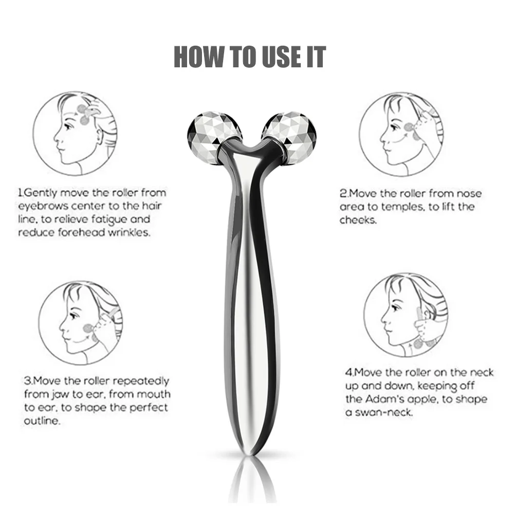 4D ролик для массажа лица потеря веса Сжигание жира антицеллюлитный полный тело